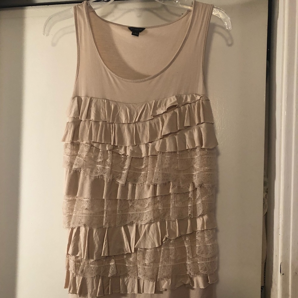 Ann Taylor ruffled tank top